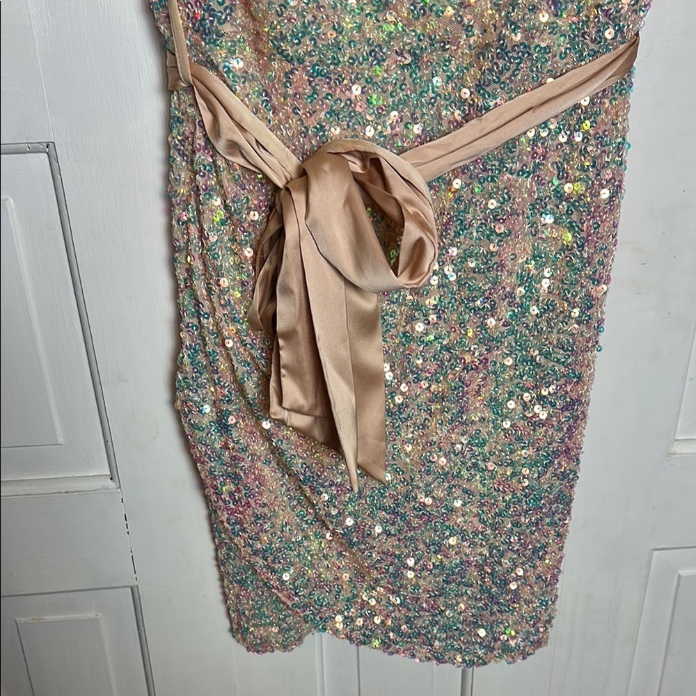 Mable Sheath Mini Dress with Spaghetti Straps for Cocktail size medium - Picture 6 of 13